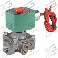 REDHAT Solenoid Valve: 2-Way, Configurable, 1/2 in Pipe Size, 110V AC/120V AC, With Junction Box (MPN 8214G023). Key specifications — Brand: REDHAT; Pipe Size: 1/2 in; Voltage: 120V AC; Coil Enclosure: With Junction Box.