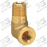 PARKER Metal Pipe Elbow: 90° Elbow, 1/4 in x 1/8 in, Male NPT Threaded x Female NPT Threaded (MPN 4-2 SE-B). Key specifications — Maximum Operating Pressure: 2,900 psi.