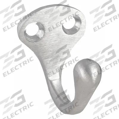APPROVED VENDOR Coat Hook: Screw, 25 lb Wt Capacity, 1 Points per Hook, Silver - Mounted Coat & Garment Hooks