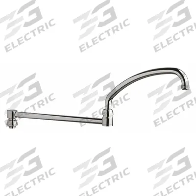 CHICAGO FAUCETS Spout: Spout, Double-Joint, Double Jointed/Swivel Spout, Brass - Double-Jointed Faucet Spouts