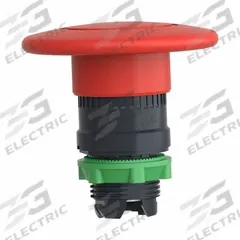 SCHNEIDER Emergency Stop Push Button: Red, 22 mm Mounting Size, Non-Metallic, Maintained (MPN ZB5AX84). Key specifications — Brand: SCHNEIDER; Action: Maintained; Series: XB5; Push Button Material Type: Non-Metallic.