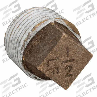 APPROVED VENDOR Plug: Square Drive Solid Plug, 1/2 in, NPT Threaded, Class 125, C89833 Brass - Threaded Low-Pressure Pipe Fittings for Potable Water with Thread Sealant