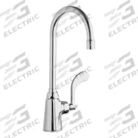 CHICAGO FAUCETS Gooseneck Kitchen Faucet: 350, Cast Brass, Single-Post, Deck, 1 Mounting Holes, NPT (MPN 350-317XKABCP). Key specifications — Series: 350; Brand: CHICAGO FAUCETS.