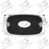 FEDERAL SIGNAL Trim Bezel: Bezel, Silver, Polycarbonate, 4 13/16 in Lg, 2 13/16 in Ht, 3/32 in Wd (MPN FR4MC). Key specifications — Color: Silver; Brand: FEDERAL SIGNAL; Compatible with Manufacturer Model Number: FR7-R; Material: Polycarbonate; Product Type: Bezel.
