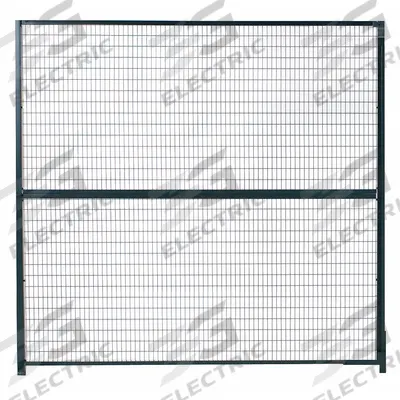 WIRECRAFTERS Stacking Panel: 8 ft H x 10 ft W x 1 1/4 in D, Gray - WireCrafters Woven-Wire Partition Components