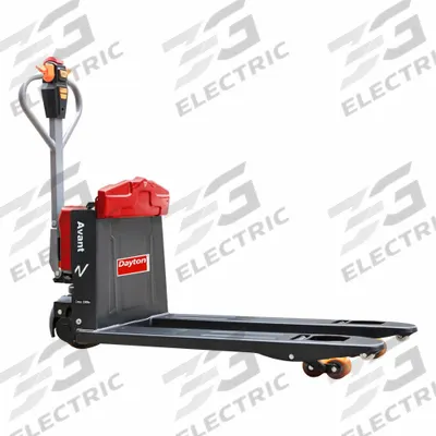 Dayton Electric Pallet Jacks: 3,300 lb, 45 in L x 27 in W Fork Dim, 27 in, 15 in - Lithium-Ion Electric Pallet Jacks