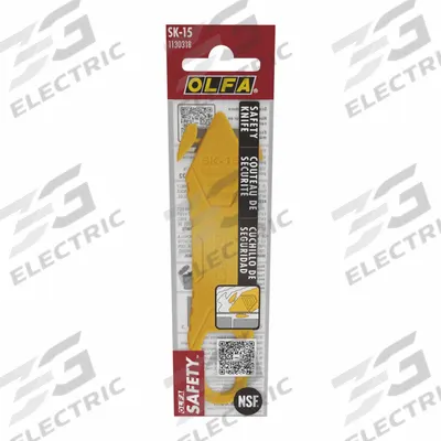 OLFA Hook Cutter: 5 5/16 in Overall Lg, Oval Handle, Textured, Stainless Steel - Disposable Dual-Hook Safety Cutters