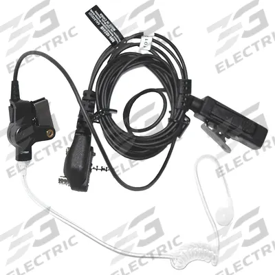 MOTOROLA Earpiece: Fits Motorola, For EVX Series, Earbud, Push To Talk, Clear, 2 Wires - Motorola-Compatible Earpieces & Headsets