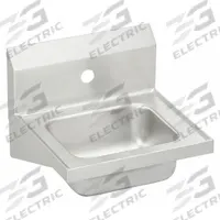 ELKAY Hand Wash Sink: 1 Stations, 6 in Bowl Dp, 12 in Bowl Lg, 9 3/4 in Bowl Wd, Faucet Not Included (MPN CHS17161). Key specifications — Includes Side Splash: Side Splash Not Included; Series: Elkay Commercial; Brand: ELKAY.