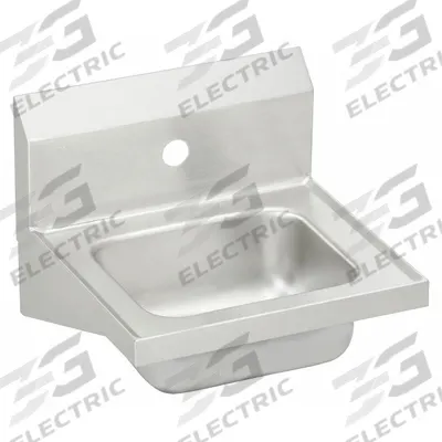ELKAY Hand Wash Sink: 1 Stations, 6 in Bowl Dp, 12 in Bowl Lg, 9 3/4 in Bowl Wd - One-Station Wall-Mounted Hand Sinks without Faucets