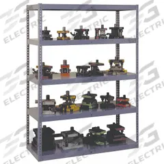 TENNSCO Boltless Shelving: Standalone, Extra-Heavy-Duty, 72 in x 24 in, 72 in Overall Ht, 5 Shelves (MPN RXHS-722472MED GR). Key specifications — Finish: Powder Coated; Maximum Post Load Capacity: 13,000 lb with Beam Evenly Spaced at 24 in; Decking Material: Steel; Color: Medium Gray; Beam Profile: Channel; Brand: TENNSCO; Side Panel: Open.