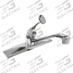 DOMINION FAUCETS Low Arc Kitchen Faucet: Silver, Cast Brass, Single-Post, Deck, 3 Mounting Holes (MPN 77-1800). Key specifications — Series: Silver; Brand: DOMINION FAUCETS.