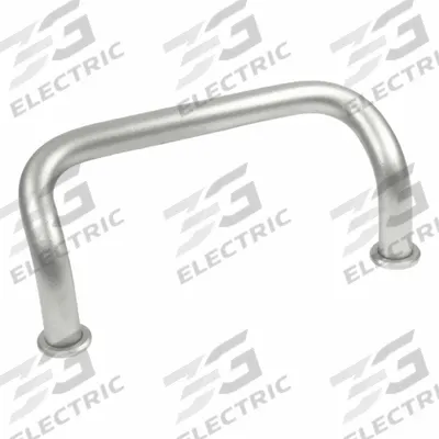 JW WINCO Pull Handle: Threaded Holes, Stainless Steel, Silver - Load-Rated Offset Pull Handles
