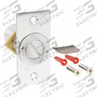KABA ILCO Door Strike Plate: Universal, 2 15/16 in Lg, 1 3/8 in Wd, Chrome (MPN DPS-26D). Key specifications — Product Type: Dust-Proof Strike Plate; Brand: KABA ILCO.