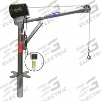 OZ LIFTING PRODUCTS Davit Crane Kit: Steel, Electric, 1,000 lb Max. Load Capacity, 0 in to 45 ft (MPN OZ1000DAV-ACW-SP13). Key specifications — Material: Steel; Brand: OZ LIFTING PRODUCTS; Included Base Type: Socket; Body Material: Steel.