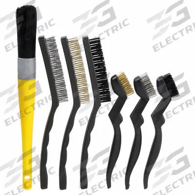 OIL EATER Parts Washer Brush: For Water-Based Solution Base Type, (7) Brushes, Straight - Standard Parts Washing Brushes