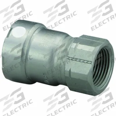 VIEGA MEGAPRESS Crimp Adapter Fitting: 1 1/4 in Pipe x 1 1/4 in Pipe Size, Press-fit x FNPT - Steel Press Pipe Fittings