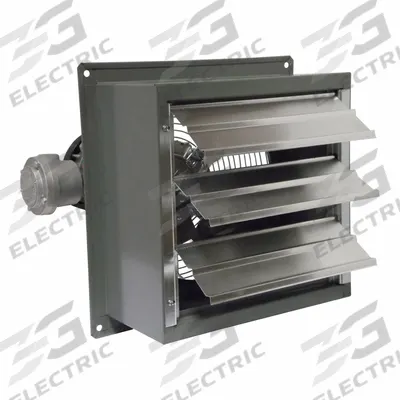 CANARM Shutter Mounted Hazardous Location Exhaust Fan: 12 in Blade, 1 Speed, 1/3 hp - Hazardous Location Shutter-Mount Exhaust Fans