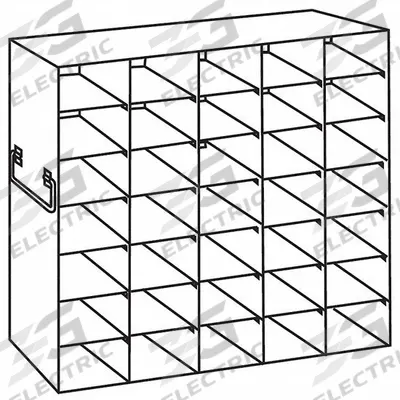 COLE-PARMER Upright Freezer Rack: 18 1/2 in Overall Lg, 5 3/4 in Overall Wd, Stainless Steel - Cold Storage Racks