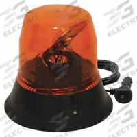 ECCO Rotating Beacon: Rotating Beacon, Amber, 5 11/16 in Overall Ht, LED, 12-24V DC (MPN EB7813A-MG). Key specifications — Operating Voltage: 12-24V DC; Number of Flash Patterns: 1; Includes: Mounting Hardware; Electrical Connection: Lighter Plug; Mount Type: Magnetic; Brand: ECCO; Shape: Round; Lighting SAE Class Rating: SAE Class 1.