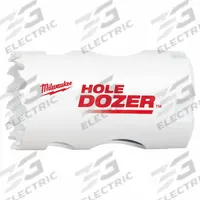 MILWAUKEE Hole Saw: 1 5/16 in Saw Dia., 3.5 Teeth per Inch, 1 5/8 in Max. Cutting Dp, Bi-Metal (MPN 49-56-9614). Key specifications — attr1098070: 3.5; attr1098087: MILWAUKEE; attr1098073: 5/8"-18.
