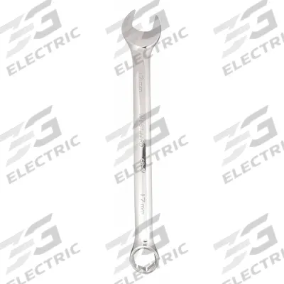 WESTWARD Combination Wrench: Alloy Steel, Chrome, 17 mm Head Size, 8 7/8 in Overall Lg - Metric 6-Point Combination Wrenches