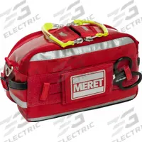 MERET USA Side Pack: 12 1/2 in L x 7 1/2 in W x 5 in D, Tarpaulin, Red, 11-20 in/21-30 in, 0-10 in (MPN M8110F). Key specifications — Color: Red; Closure Type: Zipper; Features: Hands-Free Sidepack or Shoulder/Cross Body Bag; Brand: MERET USA.