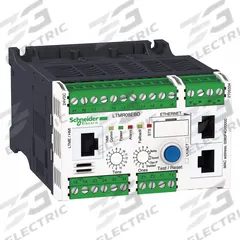 SCHNEIDER ELECTRIC Motor Management System: 100-240V AC Control, 5 A – 100 A, Modbus Protocol (MPN LTMR100MFM). Key specifications — Brand: SCHNEIDER ELECTRIC.