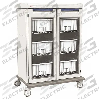 METRO Specialized Medical Supply Cart: Polymer, (4) Swivel, Taupe, 0 Drawers - Specialized Medical Supply Carts