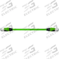 MURRELEKTRONIK Cordset: Cat5, M12 Male Straight x RJ45 Male Straight, 5 m Lg, TPE, Green, D Coding (MPN 7700-44711-S7V0500). Key specifications — Brand: MURRELEKTRONIK; Cable Jacket Color: Green; End 1 Coding: D; IP Rating: IP67; Performance Category: Cat5.