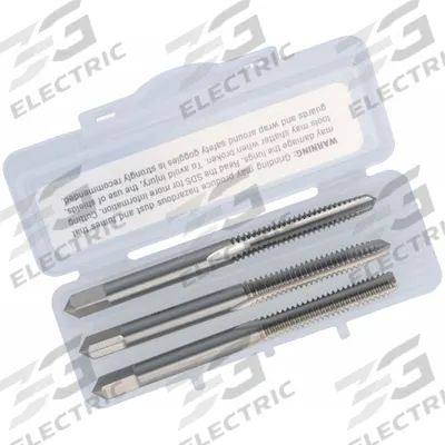 CLE-LINE Tap Kit: #5-44 UNF, H2 / 2B, 3 Flute, High Speed Steel (MPN C00328) - Three-Piece Hand Tap Sets