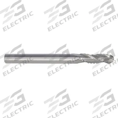 APPROVED VENDOR Roughing End Mill: Carbide, 3 Flute, 5/8" Mill Dia, 1-1/4" LOC - Ball-Nose Carbide Roughing End Mills