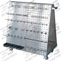 TRITON PRODUCTS A-Frame Pegboard Truck Kit: Square, 3/8 in Peg Holes, 21 in x 37 in x 39 in, Silver (MPN LBC-18SSH). Key specifications — Caster Wheel/Configuration: (2) Rigid; (2) Swivel; Color: Silver; Material: Stainless Steel; Brand: TRITON PRODUCTS.