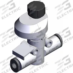 SMC Speed Controller: In-Line Fitting, Screw, 1/8 in Valve Body Size, 4 mm Push to Connect Tube (MPN AS2002FS-04). Key specifications — attr947203: Brass/PBT; attr947205: SMC.