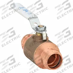 APOLLO Manual Two-Way Ball Valve: 1 in Size, Bronze, Straight, Press x Press, Full Port Ball Port (MPN 77WCLF10501). Key specifications — Brand: APOLLO; Handle: Lever.