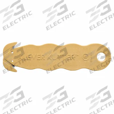 KLEVER Hook-Style Safety Cutter: 4 5/8 in Overall Lg, Contoured Handle, Textured - Disposable Dual-Hook Safety Cutters