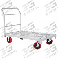 RAYMOND PRODUCTS Platform Truck: 3,200 lb, 54 in L x 30 in W x 11 3/4 in H Deck, Perforated, Ribbed (MPN 3958). Key specifications — Side Panel Type: No Side Panels; Brand: RAYMOND PRODUCTS; Color: Gray; Caster/Wheel Configuration: (4) Swivel.