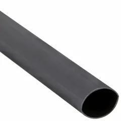 3M Heat Shrink Tubing: 1.5 in I.D. Before Shrinking, 0.5 in I.D. After Shrinking, 4 ft Lg, 3:1, 5 PK (MPN ITCSN-1500-48"-BLACK-5 PCS). Key specifications — Color: Black; Brand: 3M.