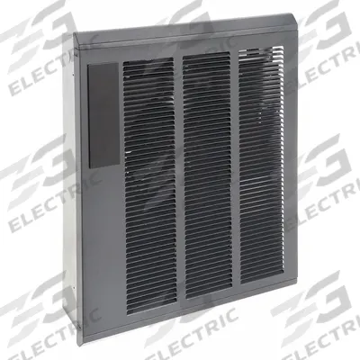 Dayton Recessed Electric Wall-Mount Heater: 4000 W, 208V AC, Single Phase, 208V AC - Large Programmable Recessed Electric Wall Heaters
