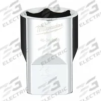 MILWAUKEE Standard Socket: SAE, 1/2 in Drive Size, 13/16 in Socket Size, 6-Point, Std, Chrome (MPN 45-34-9105). Key specifications — attr1204417: MILWAUKEE; attr1204392: Chrome.
