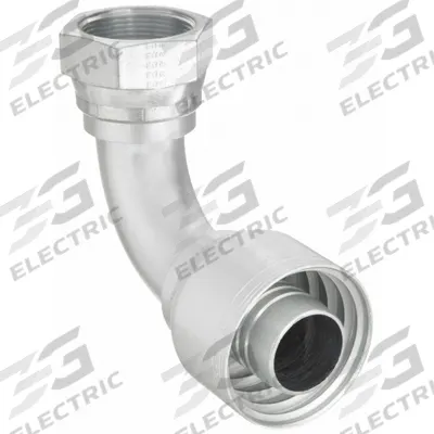 AEROQUIP Hydraulic Crimp Fitting: Steel x Steel, 90° Elbow, -24 For Hose Dash Size - Aeroquip Crimp Hydraulic Hose Fittings with JIC Connection