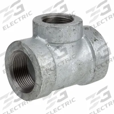 USA INDUSTRIALS Metal Pipe Tee: Tee (run x run x branch), 300 psi @ 72°F - Medium-Pressure Threaded Pipe Fittings