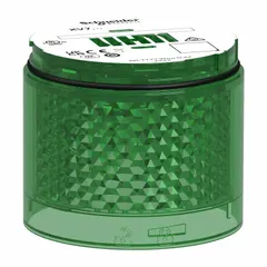 SCHNEIDER ELECTRIC Tower Light Module: Flashing, 24V AC/DC, Green, 2 13/16 in Overall Dia, XVB7C63. Key specifications — Brand: SCHNEIDER; Compatible with Series: Harmony XVB7; Lens Color: Green; Operating Voltage: 24V AC/DC; Manufacturer Part Number: XVB7C63.