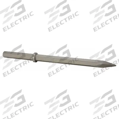 WESTWARD Moil Point Chisel: 1.125 in Shank Size, Hex, Round, 20 7/8 in Overall Lg - Moil Point Chisels for Breakers & Demolition Hammers