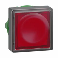 SCHNEIDER Flush Push Button: Red, 22 mm Mounting Size, Non-Metallic, Momentary (MPN ZB5CW343). Key specifications — Brand: SCHNEIDER; Action: Momentary; Series: XB5; Push Button Material Type: Non-Metallic.
