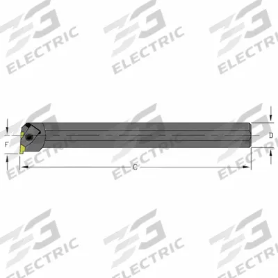 ULTRA-DEX USA Indexable Grooving and Parting Toolholder: S16R NEL3 (MPN 957-000-368) - Indexable Boring Bars