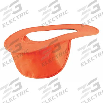 OCCUNOMIX Visor with Neck Shade: Orange, Polyester/Cotton Twill - Hard Hat Visors with Neck Shades