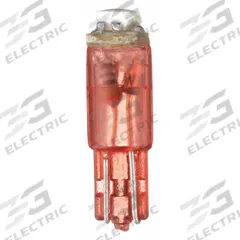 APPROVED VENDOR Compact LED Bulb: LED, Plastic Wedge (W2.1x4.9d), (T) Tubular, T1-3/4, 24V DC, Red (MPN LT0524WB-R). Key specifications — Brand: APPROVED VENDOR; Voltage: 24V DC; Bulb Shape: T1-3/4; Light Color: Red.
