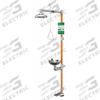 GUARDIAN EQUIPMENT Shower with Eyewash: Floor Mnt, Uncovered, Stainless Steel Bowl, Std Mounting (MPN G1991HFC). Key specifications — Brand: GUARDIAN EQUIPMENT.