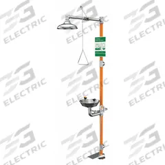 GUARDIAN EQUIPMENT Shower with Eyewash: Floor Mnt, Uncovered, Stainless Steel Bowl, Std Mounting (MPN G1991HFC). Key specifications — Brand: GUARDIAN EQUIPMENT.
